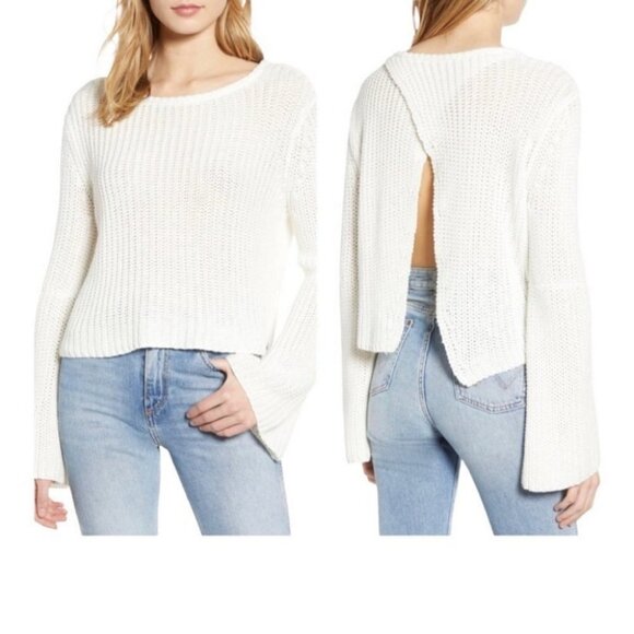 Roxy boardwalk chunky knit show wrap back sweater - Picture 1 of 5